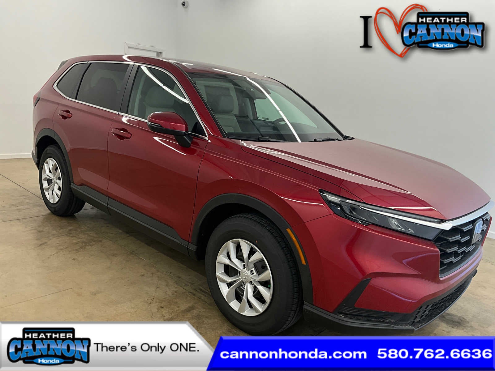 2026 Honda CR-V LX in Radiant Red Metallic — front three-quarter view