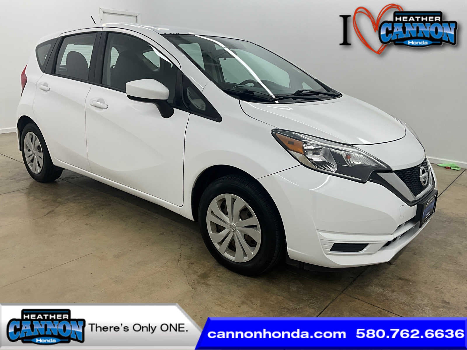 2017 Nissan Versa Note SV in Fresh Powder — front three-quarter view
