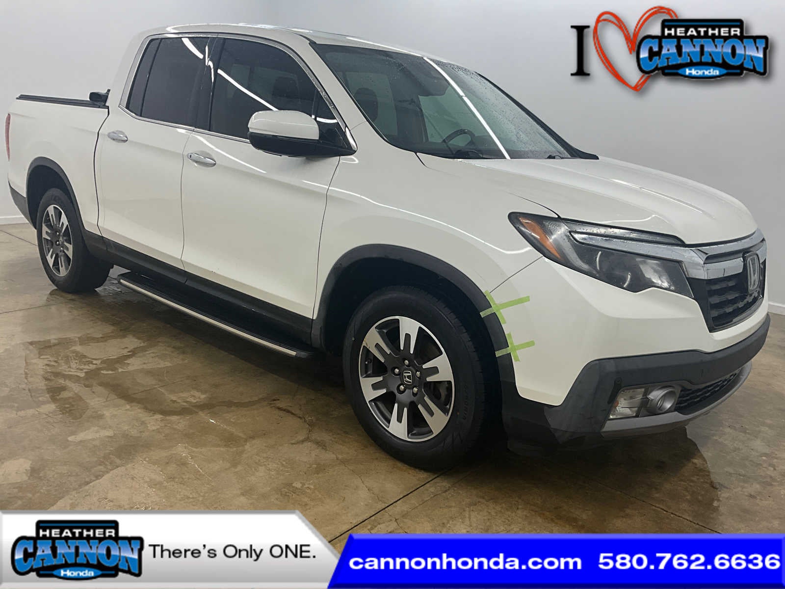 2019 Honda Ridgeline RTL-E in White Diamond Pearl — front three-quarter view