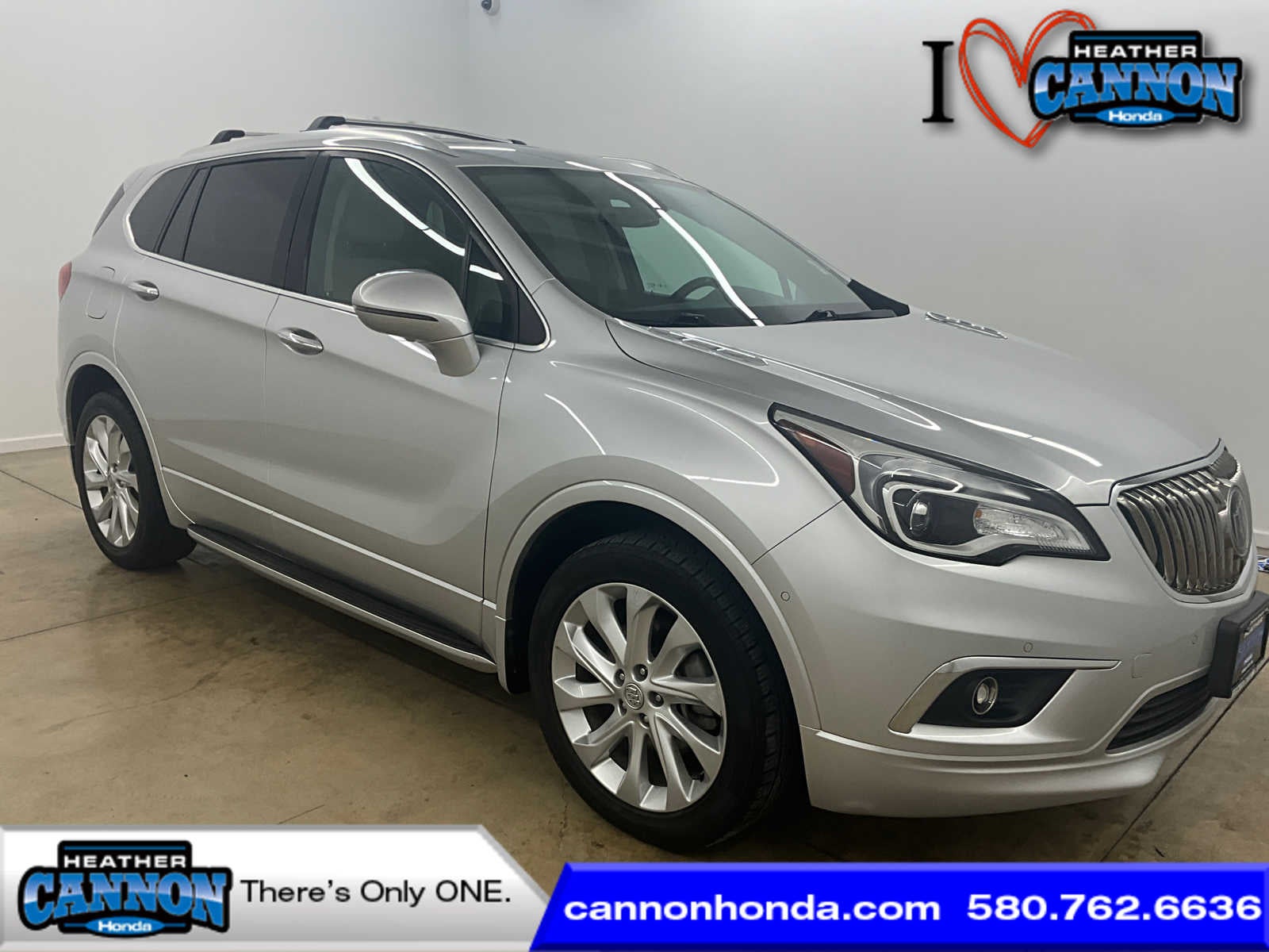 2017 Buick Envision Premium II in Galaxy Silver Metallic — front three-quarter view